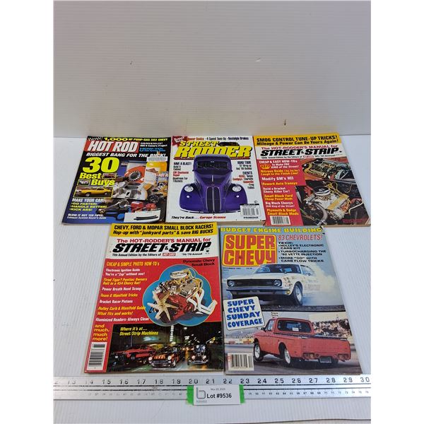 (5) Magazines: Hot Rod, Street Shop, Street Rodder, Misc