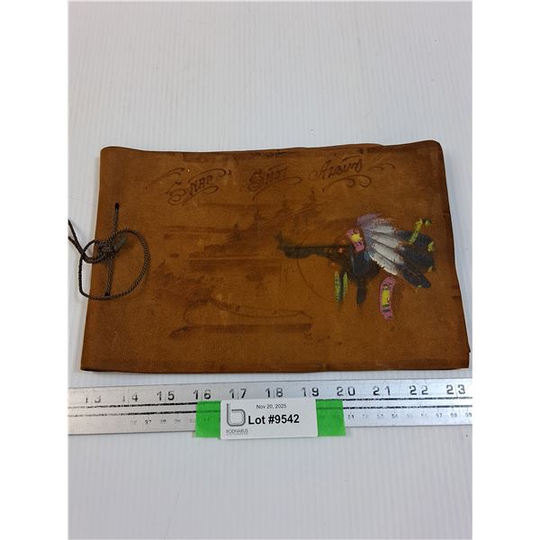 Vintage Soft Leather Snap Shot Picture Album Book - 10.5" x 7"