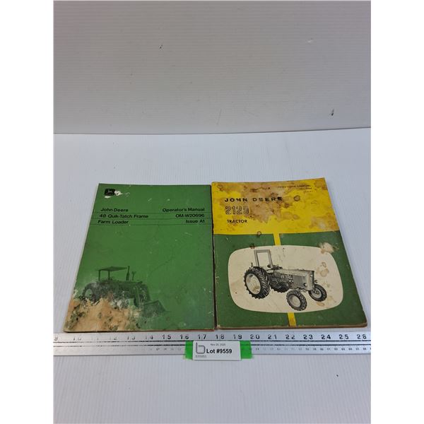 (2) John Deere Manuals - 2120 Tractor & Quik-Tatch Frame
