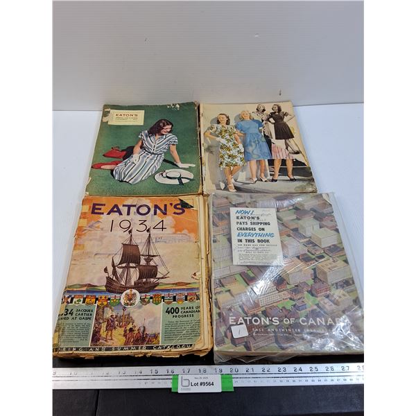 (4) Vintage Eaton's Catalogs - 1947, 1934, 1955