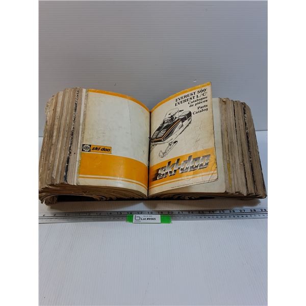 Vintage Skidoo Catalogs on Metal Organizer - Preferred Pick-Up, Heavy