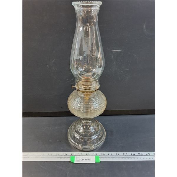 White Star Kerosene/Oil Lamp w/Hurricane Shade - 17" x 5.5"