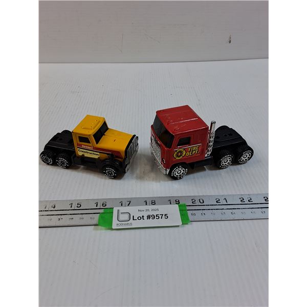 (2) Buddy L Die Cast & Plastic Semi's - 4.5" Long