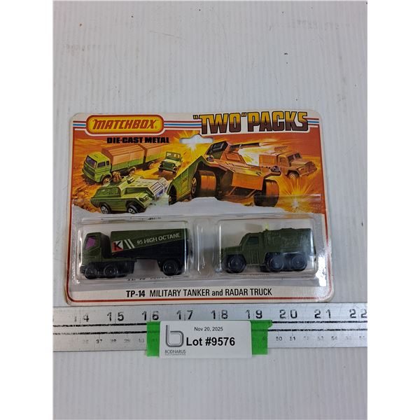 Matchbox Die Cast Miltary Tanker & Radar Truck in Box