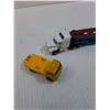Image 2 : (3) Die Cast & Plastic Models: Safeway Semi, Car Hauler Trailer, Cab Cover Truck, Toyota