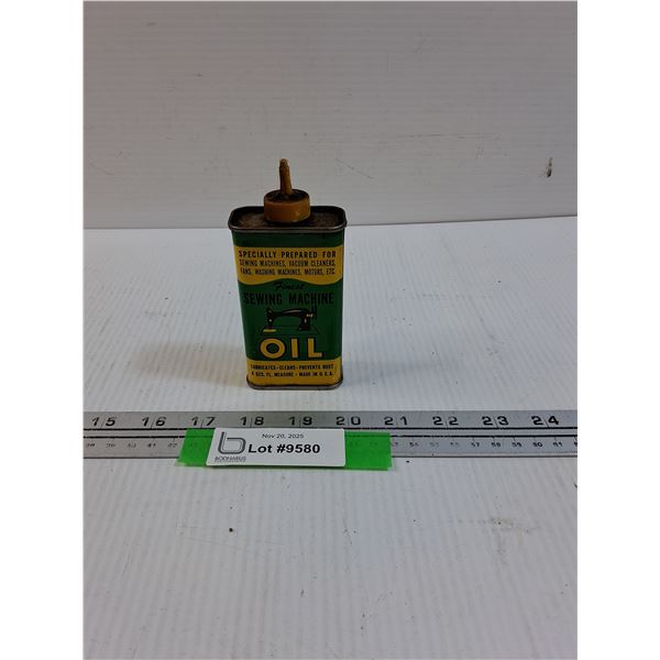 Sewing Machine Oil in Tin (EMPTY)