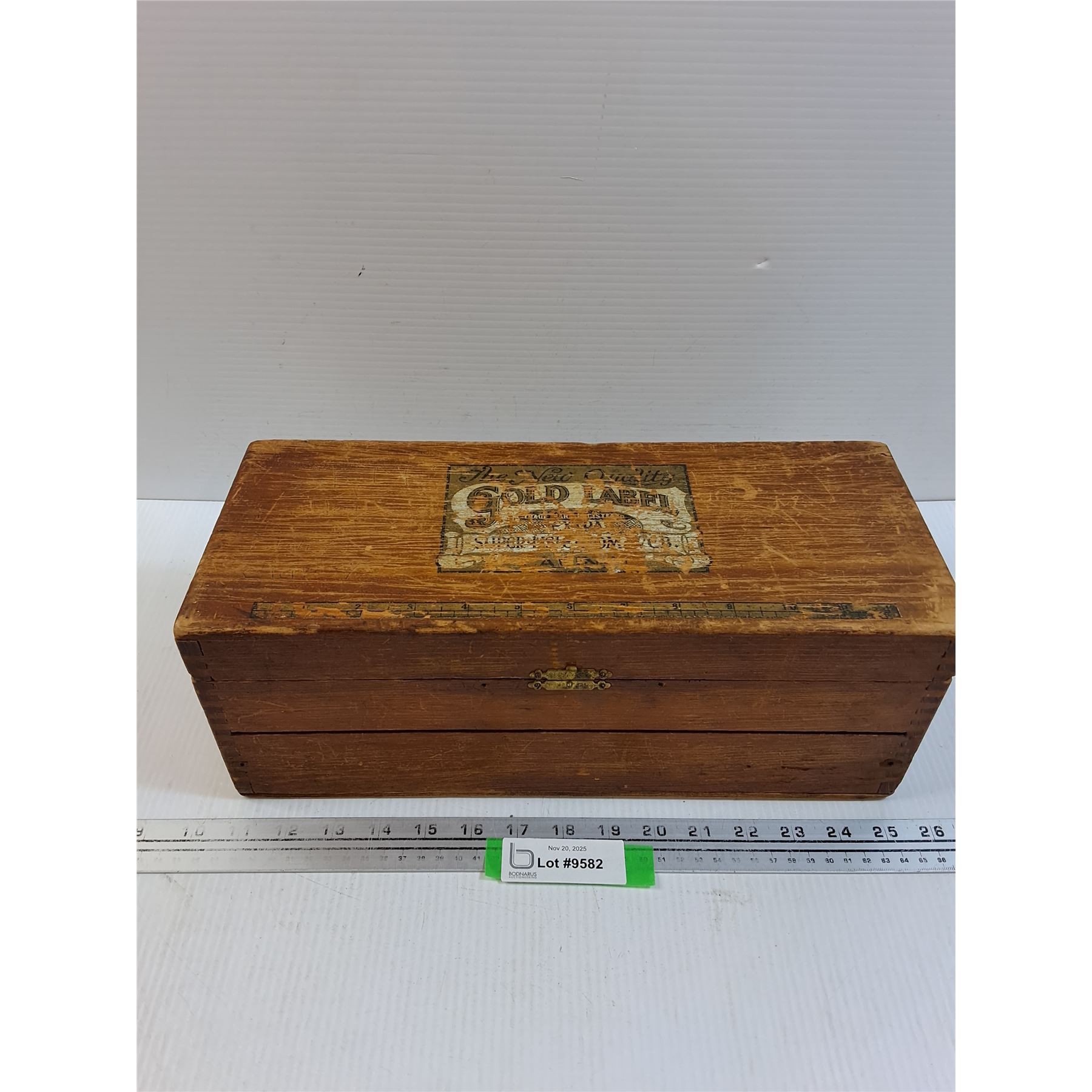 Vintage Gold Label Dispensing Box - 14