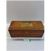 Image 1 : Vintage Gold Label Dispensing Box - 14" x 6" x 5"