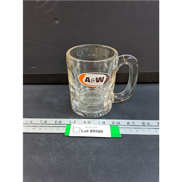 A & W Glass Mug - 4.5" Tall