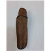 Image 3 : Vintage Brass Plumb (5.5" Long) & Leather Sheath