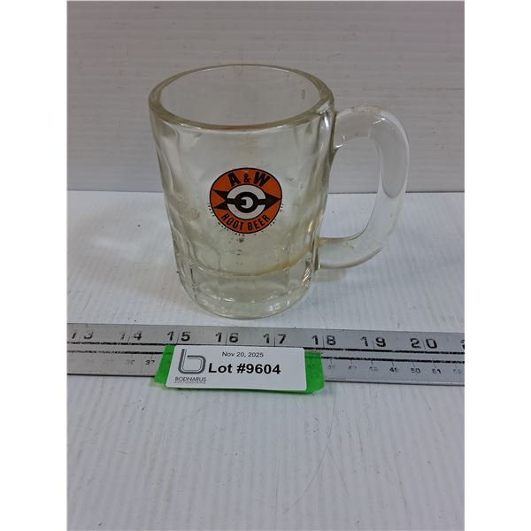 A & W Glass Mug - 4.5" Tall