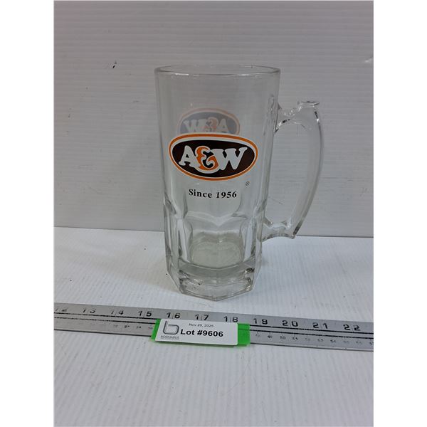A & W Glass Mug - 8" Tall