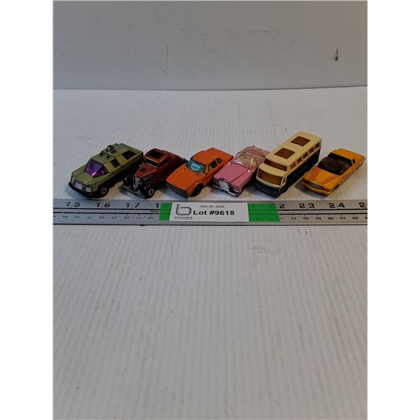 (6) 1960's and 70's Matchbox and Hot Wheels Vehicles