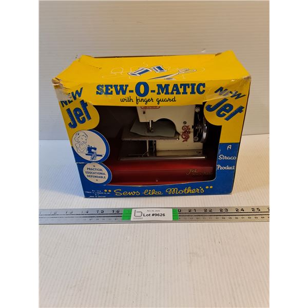 Vintage Sew-O-Matic Mini Sewing Machine in Original Box