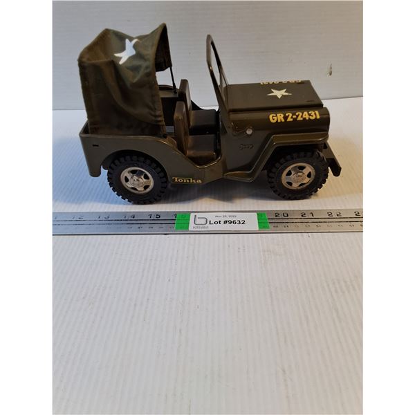 Vintage 1960's Tonka U.S.Army Jeep-10" long