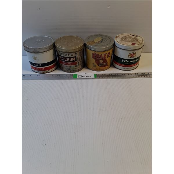 (4) Vintage Tobacco Tins