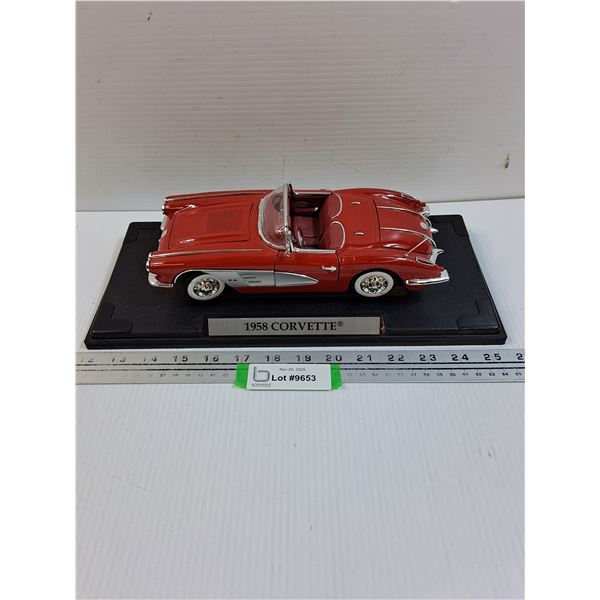 Corvette Die Cast 1958 Convertible Model - 1:18 Model Scale