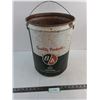 Vintage British American Oil 5-Gallon Metal Pail - Pickup Only