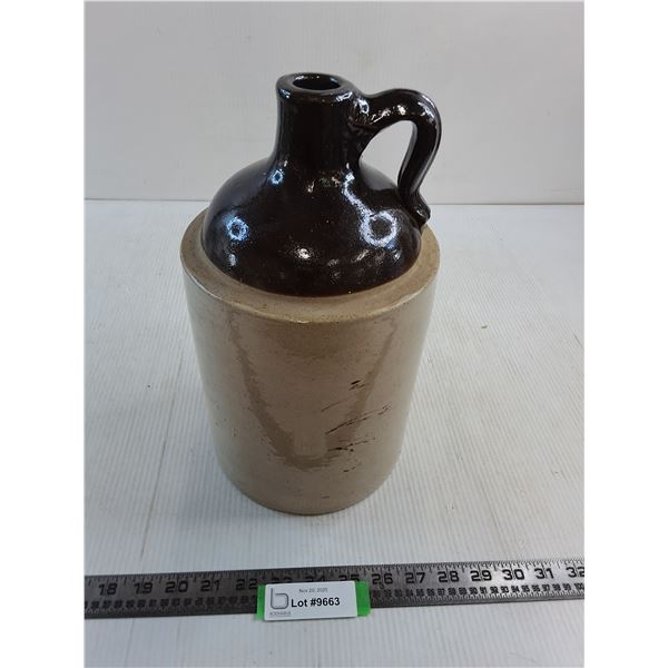Vintage Earthenware Crock Jug - 12.5" High x 7" Diameter