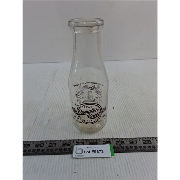 Vintage Glass Co-op Creamery Bottle