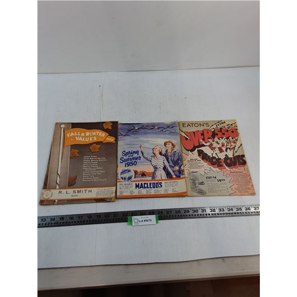 (3) Vintage Catalogs (Smith-McGee 1940, MacLeod's 1950, Eaton's 1976)
