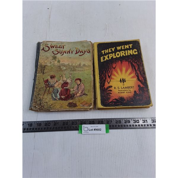 (2) Vintage Children's Books (Sweet Sunny Days & They Went Exploring)