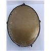 Image 4 : Vintage Ornate Metal Framed Oval Convex Glass - 23" x 15.5" - Some Frame Damage