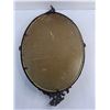 Image 3 : Vintage Ornate Metal Framed Oval Convex Glass - 23" x 15.5"
