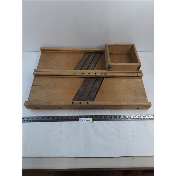 (2) Vintage Wooden Cabbage Slicers - 26" x 9" - 1 Missing Guide - Pickup Preferred