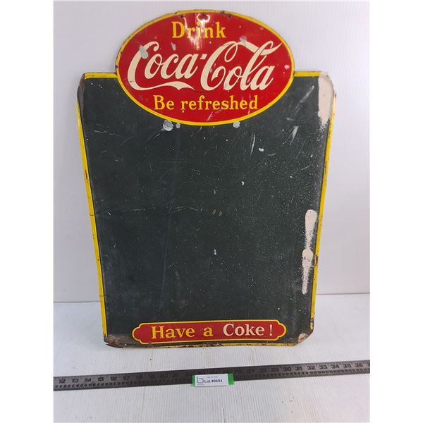 Vintage Coca-Cola Restaurant Chalk Board - 18" x 26" - Pickup Only