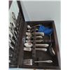 Image 3 : Silver-Plated Cutlery Set w/Wooden Storage Box - 17.5x12x4"