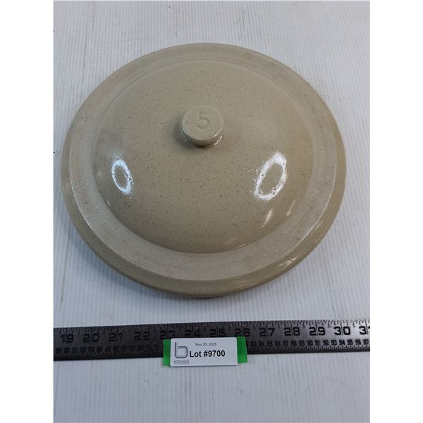 Medalta Potteries 5-Gallon Stoneware Crock Lid - 13" Diameter