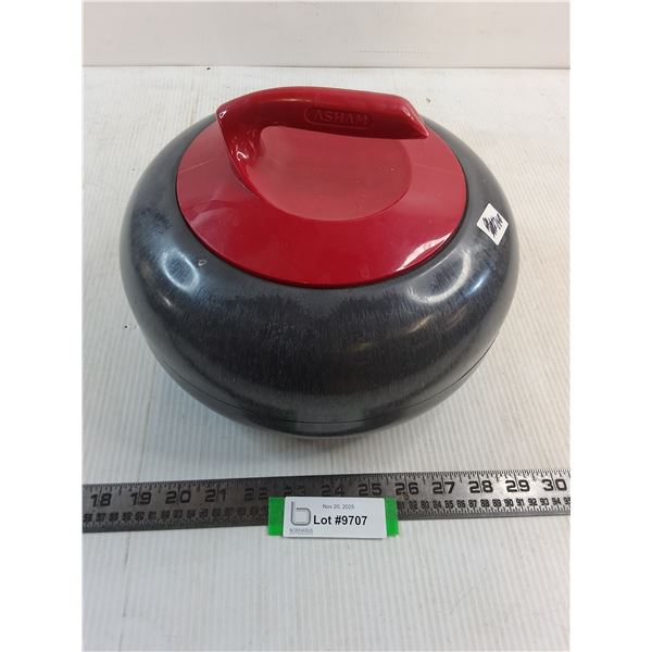 Asham Plastic "Curling Stone" Dry Food Storage - 10" Dia x 7" High