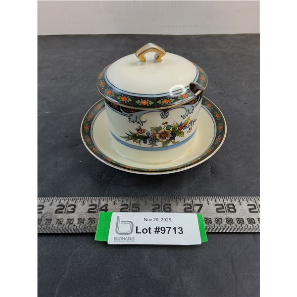 Noritake Hand-Painted Ceramic Sugar Bowl w/Lid