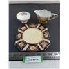 Vintage Ceramics - Royal Leighton Plate, English Sugar Bowl, German Creamer