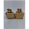 Image 2 : Pair of Vintage Chalkware Marbolex Book Ends