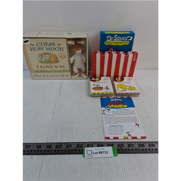 Dr.Seuss Alphabet Card Set & "Guess How Much I Love You" Book/Toy Set