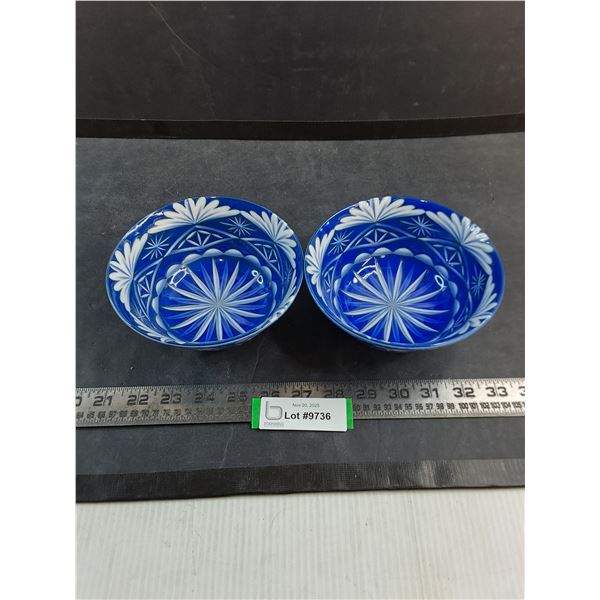 Pair of Japanese Ceramic Soup Bowls