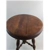 Image 4 : # Vintage Claw-Footed Wooden Piano Stool - 20" High x 18" Diameter - PICK UP