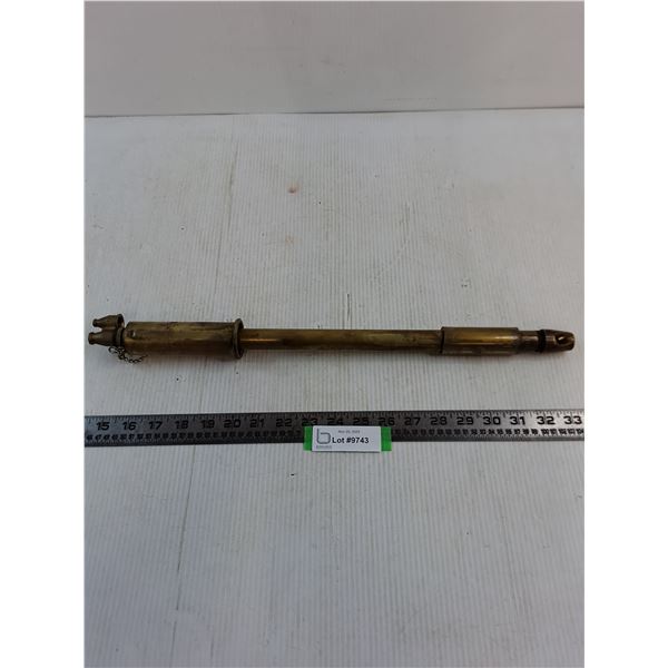 Antique Indian Brass Fire Extinguisher Pump - 19" Length