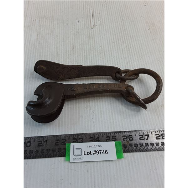 Antique Metal Fence Stretcher - Patented May 31, 1882