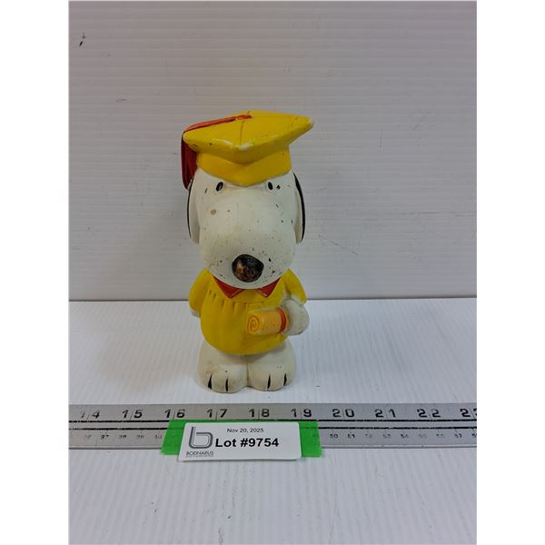 Snoopy Coin Bank - Missing Bottom Cap - 6.5" Tall