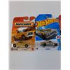 Image 2 : (2) Matchbox Die Cast Cars & (2) Hot Wheels: Truck & Dozer