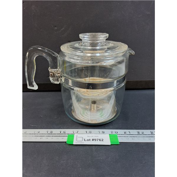 PYREX Coffee Percolator- Missing Stem - 8" x 7"