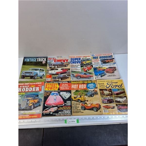 (8) Car Magazines: Chevy, Truck, Hot Rod, Ford, Misc