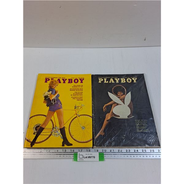 (2) Playboy Magazines: 1971 Editions