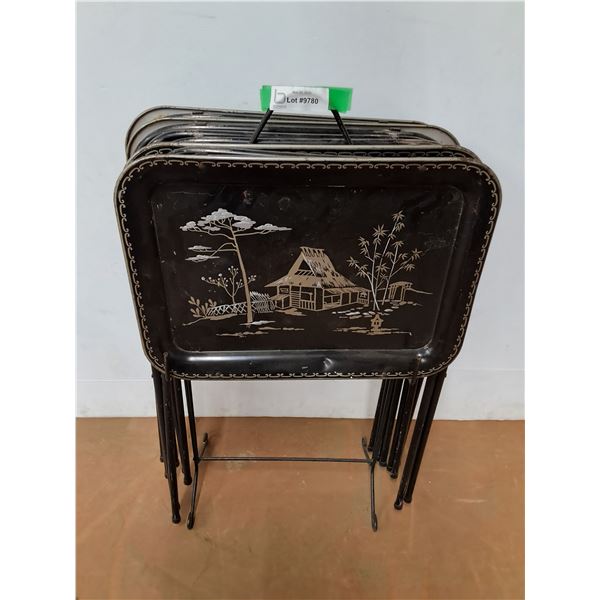 * Vintage Metal TV Stands w/Holder - 30" x 18" x 6" - CANNOT SHIP