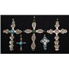 Image 1 : FIVE NAVAJO SILVER CROSSES