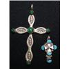 Image 3 : FIVE NAVAJO SILVER CROSSES