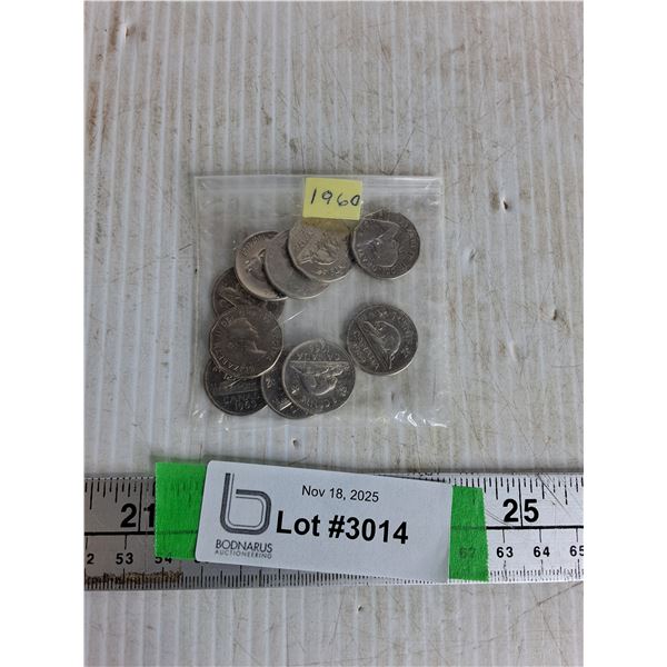 1960 Canadian Nickels